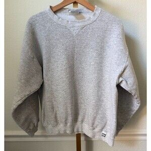 Vintage Discus Athletic Sweatshirt Mens L Gray Blank Pullover Crewneck 80s 90s